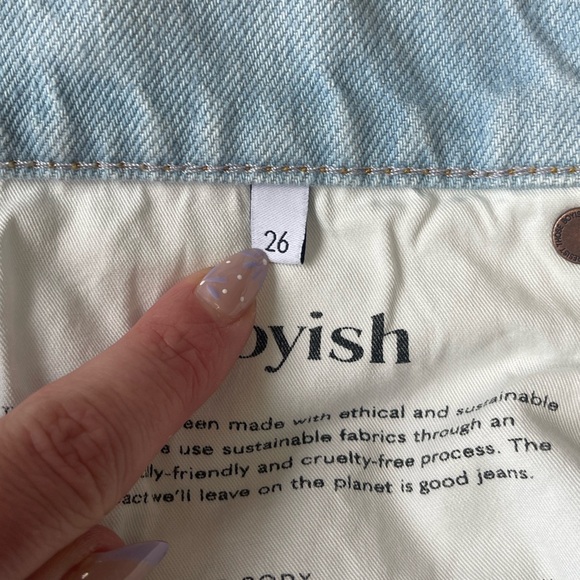 Boyish Cody High-Rise Distressed Denim Shorts Light Wash - Size 26 - Picture 9 of 16